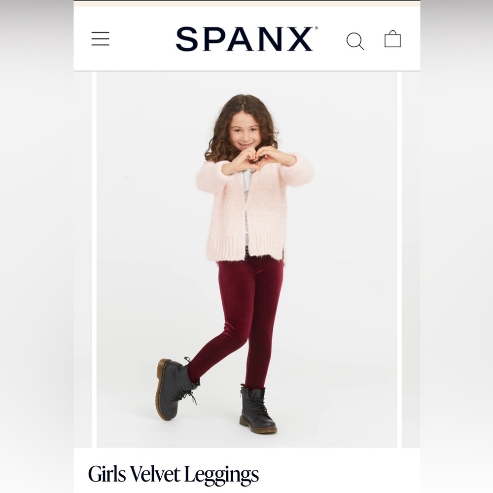 COPY - Girls Spanx Velvet Leggings